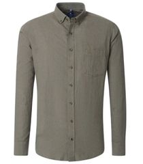 REDMOND Ανδρικό χακί μακρυμάνικο πουκάμισο (XL-6XL)