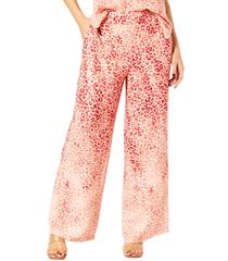 ANNA RAXEVSKY Γυναικείo ρόζ λεοπάρ παντελόνα T25106 SALMON