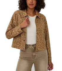 ESQUALO Γυναικεία λεοπάρ animal print σακάκι 19513 Golden Olive