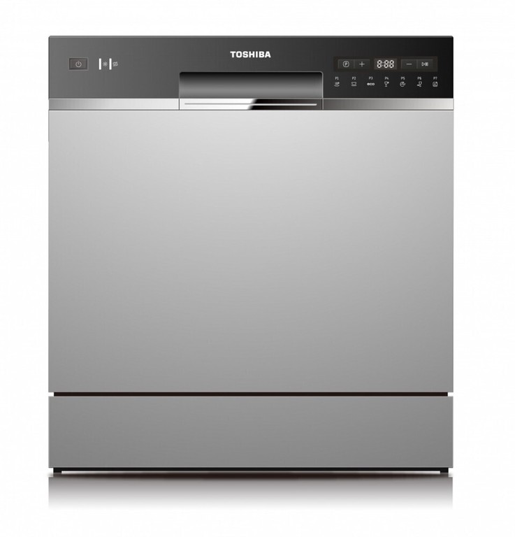 Πλυντήριο Πιάτων Ελεύθερο Toshiba DW-08T2EE(S) 8 Σερβίτσια Π55xY59εκ. Inox F