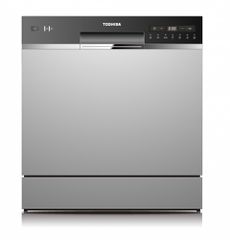 Πλυντήριο Πιάτων Ελεύθερο Toshiba DW-08T2EE(S) 8 Σερβίτσια Π55xY59εκ. Inox F