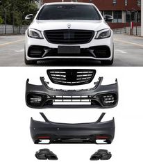Body Kit Για Mercedes-Benz S-Class W222 Facelift 17-20 Amg S63 Look Black Edition