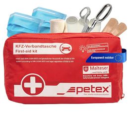 ΦΑΡΜΑΚΕΙΟ AYTOKINHTOY PETEX Με Πιστοποίηση Din 13164-2022 ΜΕ 16 ΕΙΔΗ