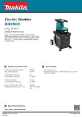 Σπαστήρες 2023 MAKITA UD2500 Electric Shredder-thumb-5