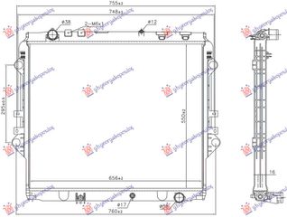 ΨΥΓΕΙΟ 2.4 D ΠΕΤΡΕΛΑΙΟ ΜΗΧΑΝΙΚΟ (550x650x27) (NRF) - 826206320