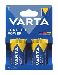 VARTA αλκαλικές μπαταρίες Longlife Power, D/LR20, 1.5V, 2τμχ