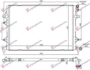 ΨΥΓΕΙΟ ΒΟΗΘΗΤΙΚΟ 2.0 TDi ΠΕΤΡΕΛΑΙΟ (630x440x26) (NRF)