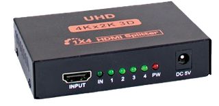 ML-803 HDMI SPLITTER 4 CH 4K Μία είσοδος HDMI 4 εξόδοι HDMI σε 1 4Κ