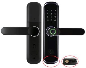 ML-702 / TTLock/TTHotel App (άνοιγμα δεξιά) Ψηφιακή κλειδαριά δωματίων ξενοδοχείου χρώματος μαύρου.