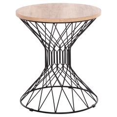 ΒΟΗΘΗΤΙΚΟ ΤΡΑΠΕΖΙ ΣΑΛΟΝΙΟΥ KEON HM18038.03 MDF TOP ΣΕ ΣΟΝΑΜΑ-ΜΕΤΑΛΛΟ Φ45x50Υεκ.
