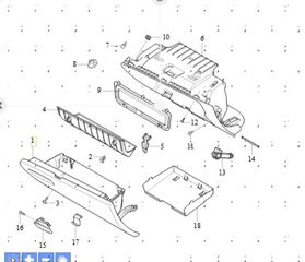 Volvo XC40/C40/EX40 ‘17-26 Ντουλαπάκι Συνοδηγού 31442706 / 31442718-thumb-1