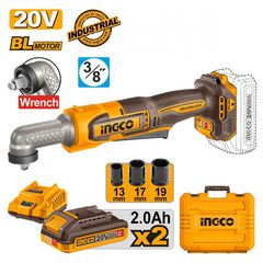 CAIWLI208E Μπουλονόκλειδο Γωνιακό 3/8" Μπαταρίας 20V (2x2.0Ah) - ΜΕ ΜΠΑΤΑΡΙΑ & ΦΟΡΤΙΣΤΗ - INGCO (#CAIWLI208E)