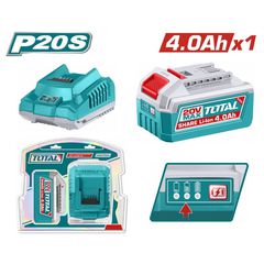 TFBCPK1012E Σετ Μπαταρία 20V 4.0Ah & Φορτιστής 2Α - 18V - TOTAL (#TFBCPK1012E)