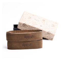 TripMachine Δερμάτινη Προστατευτική Ταινία Χειρολαβών Μοτοσυκλέτας καφέ | leather handlebar grip wraps. Tobacco brown