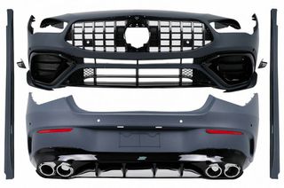 Body kit Για Mercedes-Benz CLA C118 Sedan X118 Shooting Brake (2019-up) CLA45s Amg Look Με Μάσκα & Μπούκες Χρωμίου