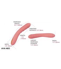Svakom - Ava Neo Interactive Thrusting Vibrator Peach Pink-thumb-3