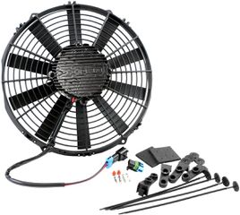 12" Brushless Electric Fan, Puller Type with Straight Blades 2,100 CFM Rating. Non Reversable