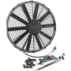 16" Brushless Electric Fan, Puller Type with Straight Blades 3,400 CFM Rating. Non Reversable