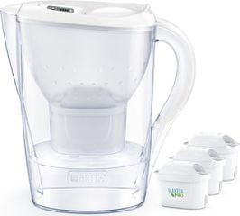 Brita Marella Κανάτα Πλαστική με Φίλτρο 2400ml White 1052791 με 3 Φίλτρα