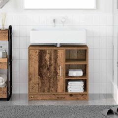 vidaXL Ντουλάπι Μπάνιου Παλιό Ξύλο 63 x 29 x 55 cm Επεξεργασμένο ξύλο