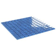 vidaXL Μωσαϊκό Πλακάκι 11 τμχ. 50 x 50 cm Μπλε Γυαλί