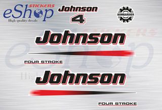 Αυτοκόλλητα σετ για Johnson 4 Hp τετράχρονης 2004 2006