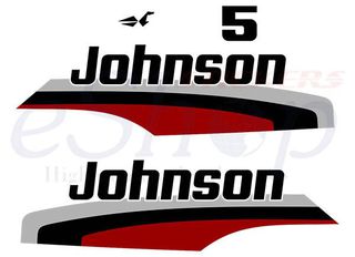 Αυτοκόλλητα σετ για Johnson δίχρονη 5 Hp 1997