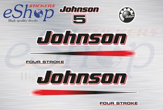 Αυτοκόλλητα σετ για Johnson 5 Hp τετράχρονης 2004 2006