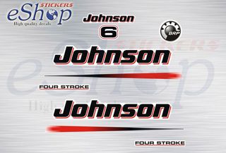Αυτοκόλλητα σετ για Johnson 6 Hp τετράχρονης 2004 2006
