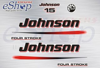 Αυτοκόλλητα σετ για Johnson 15 Hp τετράχρονης 2002 2006