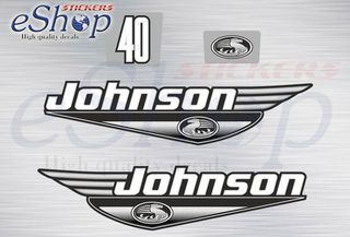 Αυτοκόλλητα σετ για  Johnson 40 Hp Δίχρονης έκδοση 1999 2000