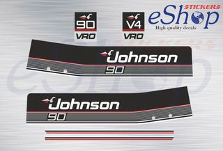 Αυτοκόλλητα σετ για Johnson 90 Hp VRO Δίχρονης 1989 1990