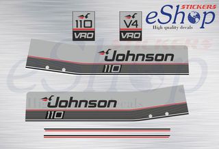 Αυτοκόλλητα σετ για Johnson 110 Hp VRO Δίχρονης 1987 1988