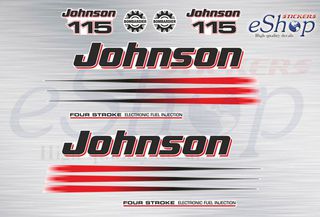 Αυτοκόλλητα σετ για Johnson 115 Hp τετράχρονης έκδοση 2003 2006
