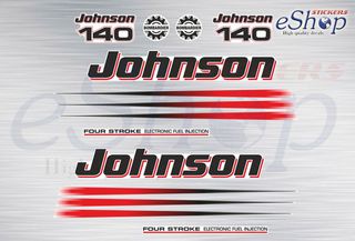 Αυτοκόλλητα σετ για Johnson 140 Hp τετράχρονης έκδοση 2003 2006