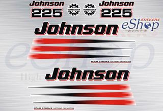 Αυτοκόλλητα σετ για Johnson 225 Hp τετράχρονης έκδοση 2003 2006