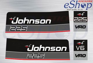 Αυτοκόλλητα σετ για Johnson 225 Hp V6 VRO Δίχρονης 1986