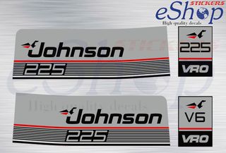Αυτοκόλλητα σετ για Johnson 225 Hp V6 VRO Δίχρονης 1987 1988