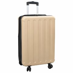 vidaXL Βαλίτσα με κλειδαριά Μπρονζέ 43 x 27 x 66 εκ. ΑΒΣ Πλαστικό