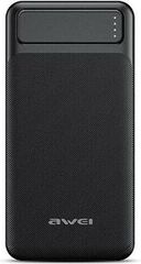 Awei P6K Power Bank 20000mAh με 2 Θύρες USB-A Μαύρο