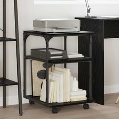 vidaXL Σταντ Εκτυπωτή Μαύρη Οξυά 43 x 48 x 64 εκ Επεξεργασμένο ξύλο