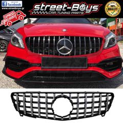 ΜΑΣΚΑ [A45 GT-R TYPE] *BLACK&CHROME* ΓΡΙΛΙΑ MERCEDES BENZ W176 FACELIFT | Street Boys - Car Tuning Shop |