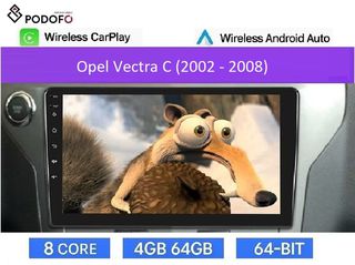 Opel Vectra C (2002 - 2008) Android Car Radio 9" 4+64GB 8-Core Ασύρματο CarPlay & Aσύρματο Android Auto GPS  WiFi DSP FM/RDS