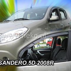 Heko ΑΝΕΜΟΘΡΑΥΣΤΕΣ ΓΙΑ DACIA SANDERO / STEPWAY I 5D 2008-2012 ΖΕΥΓΑΡΙ ΑΠΟ ΕΥΚΑΜΠΤΟ ΦΙΜΕ ΠΛΑΣΤΙΚΟ HEKO - 2 ΤΕΜ.