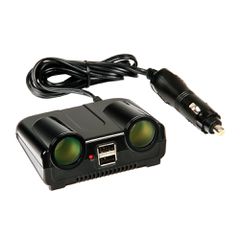 Lampa ΑΝΤΑΠΤΟΡΑΣ 2ΠΛΟΣ ΑΝΑΠΤΗΡΑ + 2USB 12/24V