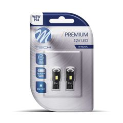 M-Tech T10 W5W 12V W2,1x9,5d LED 6xSMD5730 ΛΕΥΚΟ (ΚΑΡΦΩΤΟ CAN-BUS) BLISTER 2ΤΕΜ. M-TECH