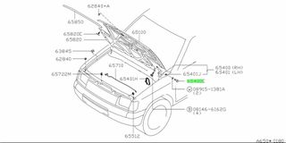 ΑΣΦΑΛΕΙΑ ΜΕΝΤΕΣΕ ΚΑΠΟ  NISSAN KINGCAB D22 654192S400