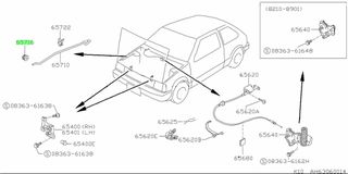 ΑΣΦΑΛΕΙΑ ΛΑΣΤΙΧΟ ΒΕΡΓΑΣ ΣΤΗΡΙΞΗΣ ΚΑΠΟ  NISSAN MICRA K10  6551201B00