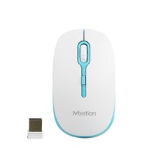 Meetion MT-R547 Ασύρματο Ποντίκι 2.4G Άσπρο & Μπλέ