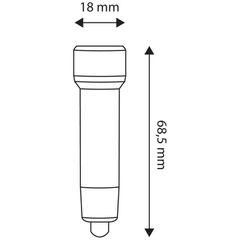 Entac Φακός 5 LED Μπρελόκ Μπλέ-thumb-1